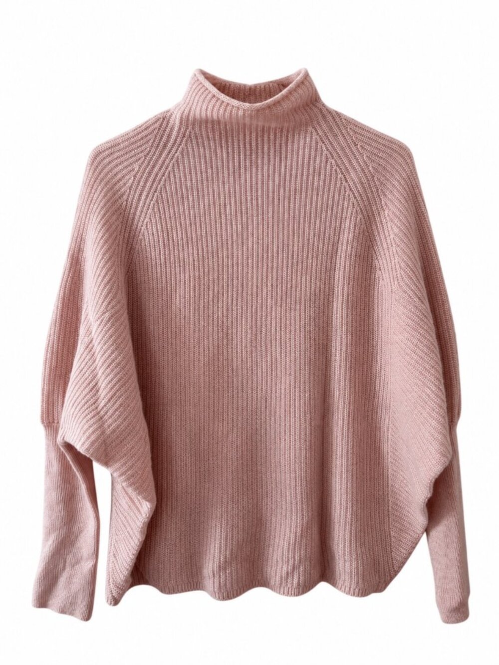 Club Monaco Women's Cashmere Ribbed Mock Neck Sweater Size M